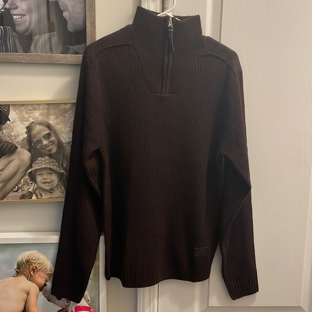 PROJEK Raw 1/4 zip pull over size medium